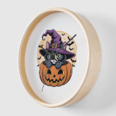 Kat Halloween Pompoen Zwarte Kat Oversized T-shirt (Hoek)