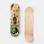 Kat-halloween-skateboarddek glimlachen persoonlijk skateboard (Voorkant)