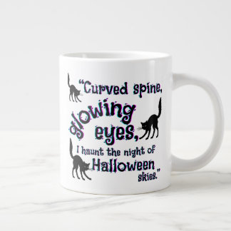 Kat Halloween, stralende ogen Grote Koffiekop