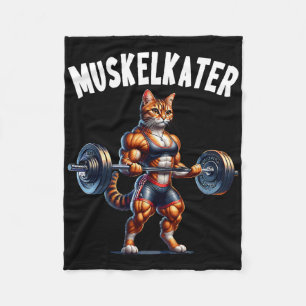 Kat Halter Ontwerp Voor Bodybuilders Bodybuilding Fleece Deken