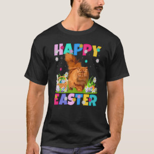 Kat Happy Paaster Bunny Persian Cat Paaszondag T-shirt