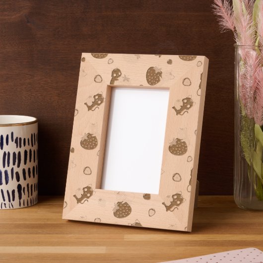 Kat Happy Pink Strawberry Cats Gegraveerde Lijstjes (Links)