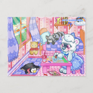Kat Happy Room Briefkaart