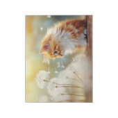 Kat harige huisdier rustig vredig notitieblok (Linkerzijde)