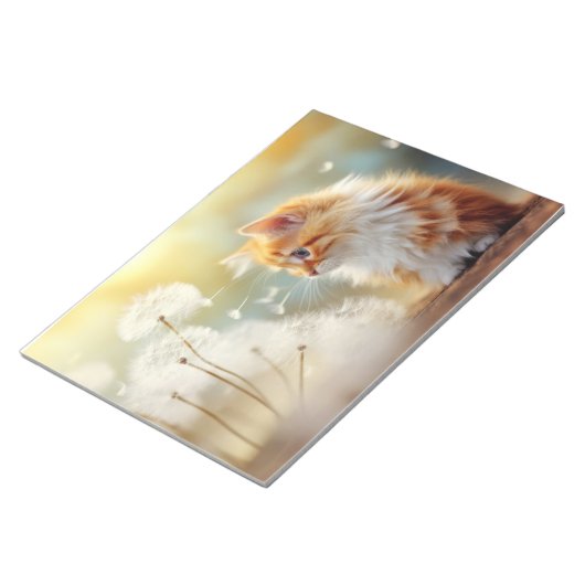 Kat harige huisdier rustig vredig notitieblok (Schuin)