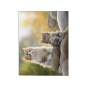 Kat harige huisdier rustig vredig notitieblok (Linkerzijde)