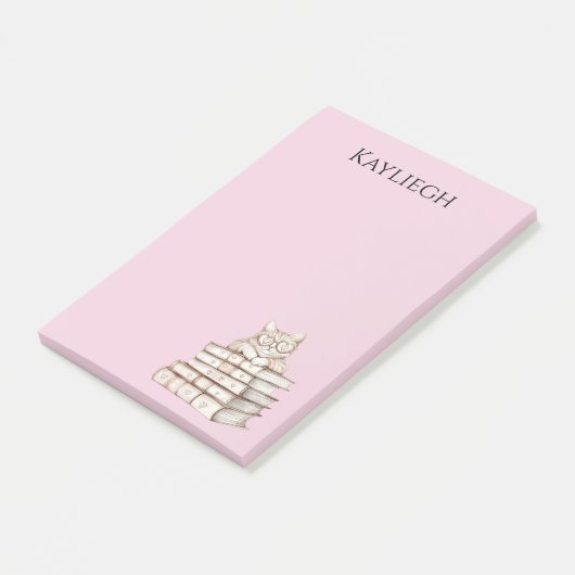 Kat Hart Bril Boeken Post-it® Notes (Schuin)
