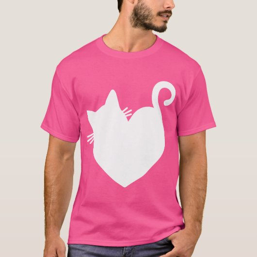 Kat Hart Graphic Vrouwen Cadeau Valentijnsdag Kit T-shirt (Voorkant)