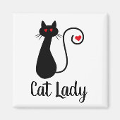 Kat hart magneet (Voorkant)