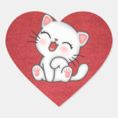 Kat Hart Sticker (Voorkant)