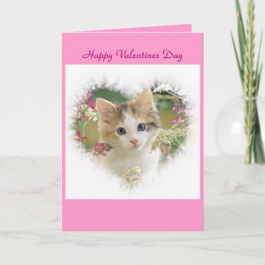 kat hart Valentijnsdag kaart (Voorkant)
