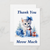 Kat Hartelijk dank Bedankkaart (Voorkant / Achterkant)
