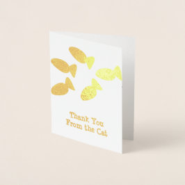 Kat Hartelijk dank - Voeg de Foto van het Kat binn Folie Kaarten