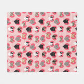 Kat Harten - liefdeskatten, liefdeskatten, katten, Fleece Deken (Voorkant (Horizontaal))