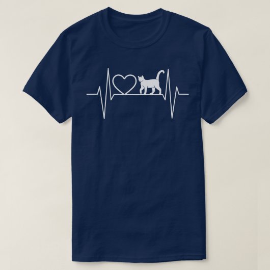 Kat hartslag 1 t-shirt (Design voorkant)