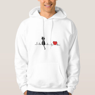 Kat hartslag - grappige kat hoodie