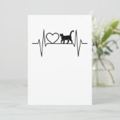 Kat hartslag kaart (Staand voorkant)