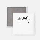 Kat hartslag magneet (Voorkant / Achterkant)