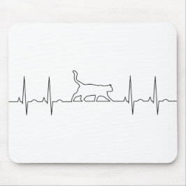 kat hartslag muismat