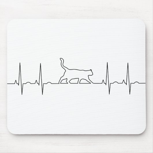 kat hartslag muismat (Voorkant)