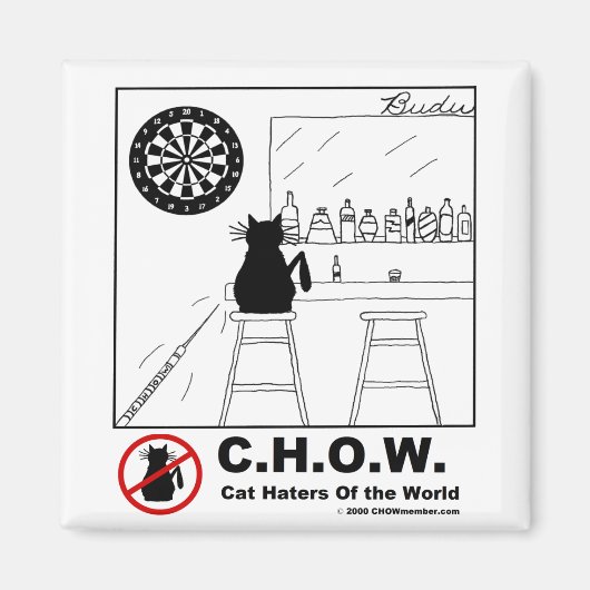 Kat Haters Dartboard Magneet (Voorkant)