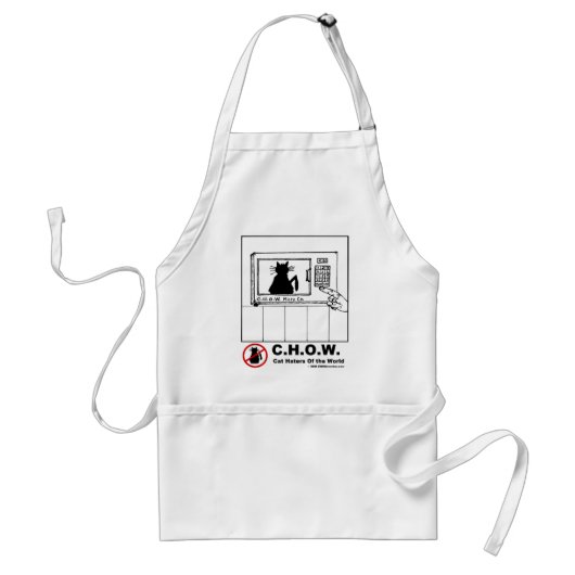 Kat Haters Microgolf Cartoon Apron Standaard Schort (Voorkant)