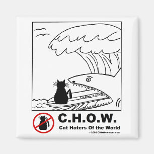 Kat-haters surfnetten magneet