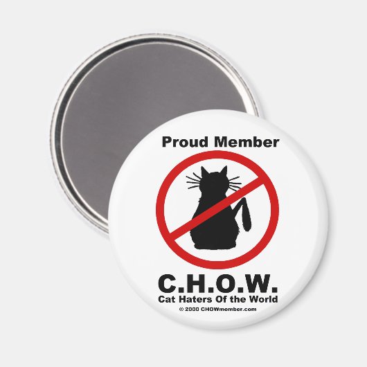 Kat Haters van de Wereld Magneet (Voorkant / Achterkant)