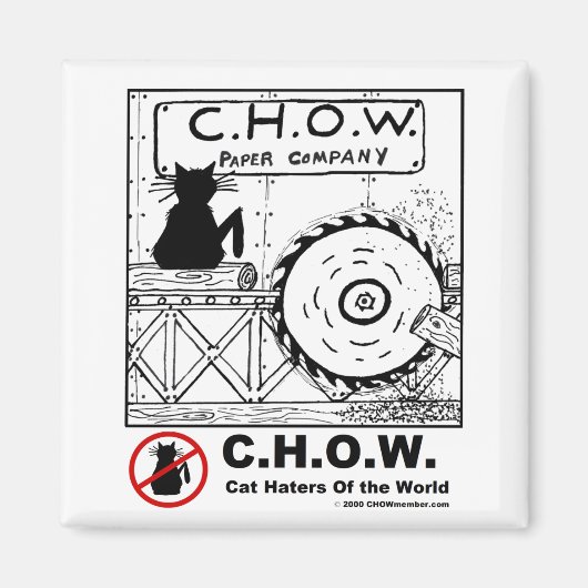 Kat Haters Zagerij Magneet (Voorkant)