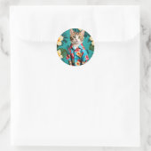 Kat Hawaïaans shirt Sticker, kattenliefhebber Ronde Sticker (Tas)