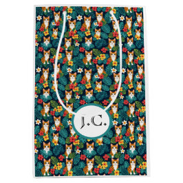 Kat Hawaïaans shirt stijl patroon tropische gember Medium Cadeauzakje