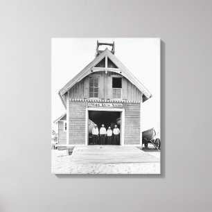 Kat Hawk Life Saving Station, 1902 Canvas Afdruk