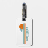 Kat Hawk North Carolina Sun Palm Trees Bagagelabel (Achterkant verticaal)