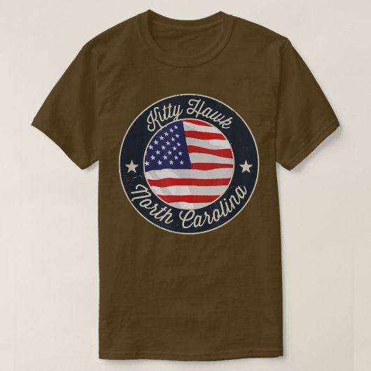 Kat Hawk - Patriotic North Carolina Souvenir T-S T-shirt (Design voorkant)