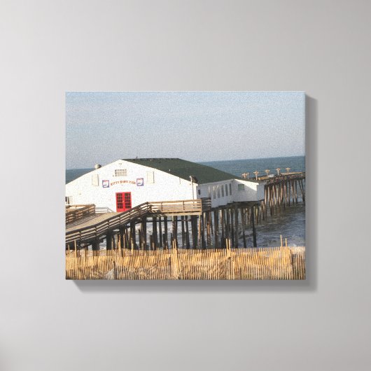 Kat Hawk Pier, NC, foto op Canvas (Voorkant)