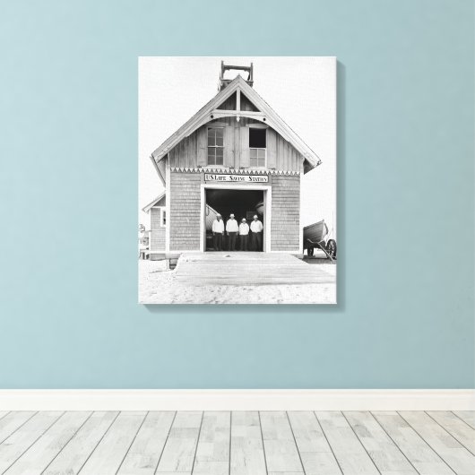 Kat Hawk reddingsstation, 1902 Canvas Afdruk (Insitu (Houten vloer))