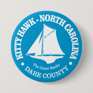 Kat Hawk (sloep) Ronde Button 7,6 Cm