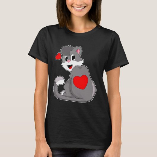 Kat Heart T-shirt (Voorkant)
