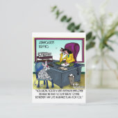 Kat heeft 9 levensverzekeringsplannen briefkaart (Staand voorkant)