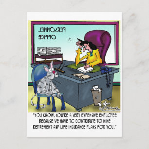 Kat heeft 9 levensverzekeringsplannen briefkaart