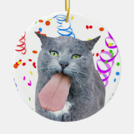 Kat heeft je tong? Keramisch Ornament