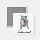 Kat heeft je tong? magneet (Voorkant / Achterkant)