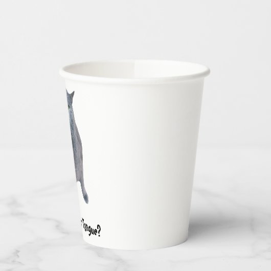 Kat heeft je tong? papieren bekers (Links)