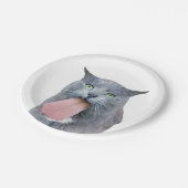 Kat heeft je tong? papieren bordje (Gekanteld)