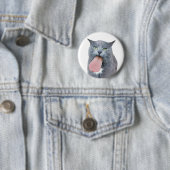 Kat heeft je tong? ronde button 5,7 cm (In situ)
