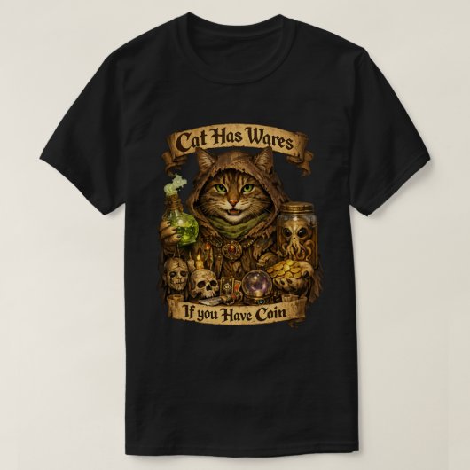 Kat heeft waren als je munten hebt Grappige katten T-shirt (Design voorkant)