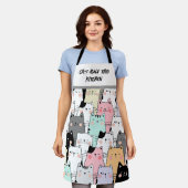 Kat heerst over deze keuken schort (Gedragen)