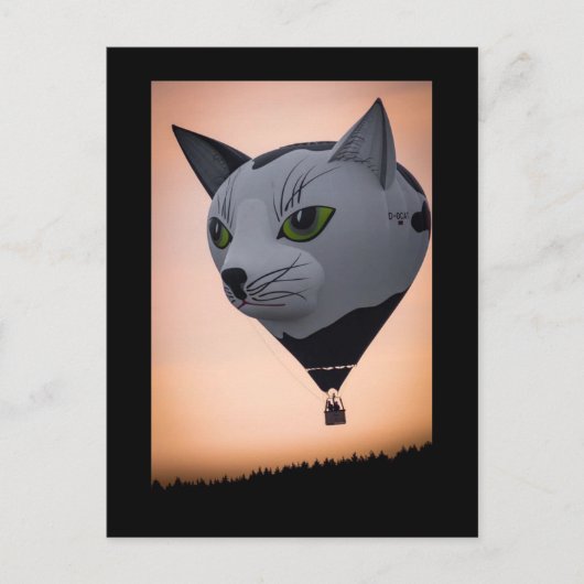 Kat Heet Luchtballon Ansichtkaart Briefkaart (Voorkant)