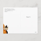 Kat heks en Jack O Lantern's Happy Halloween Feestdagenkaart (Achterkant)