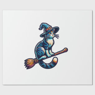 Kat Heks Halloween Hekserij Mysterieuze Kat Liefhe Cadeaupapier